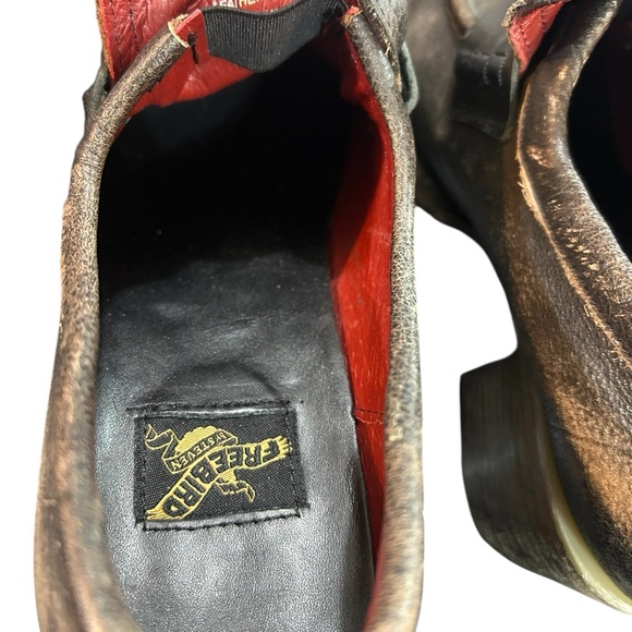 Freebird By Steven leather Loafers Like New women’s size 9 black brown distress - Picture 8 of 13